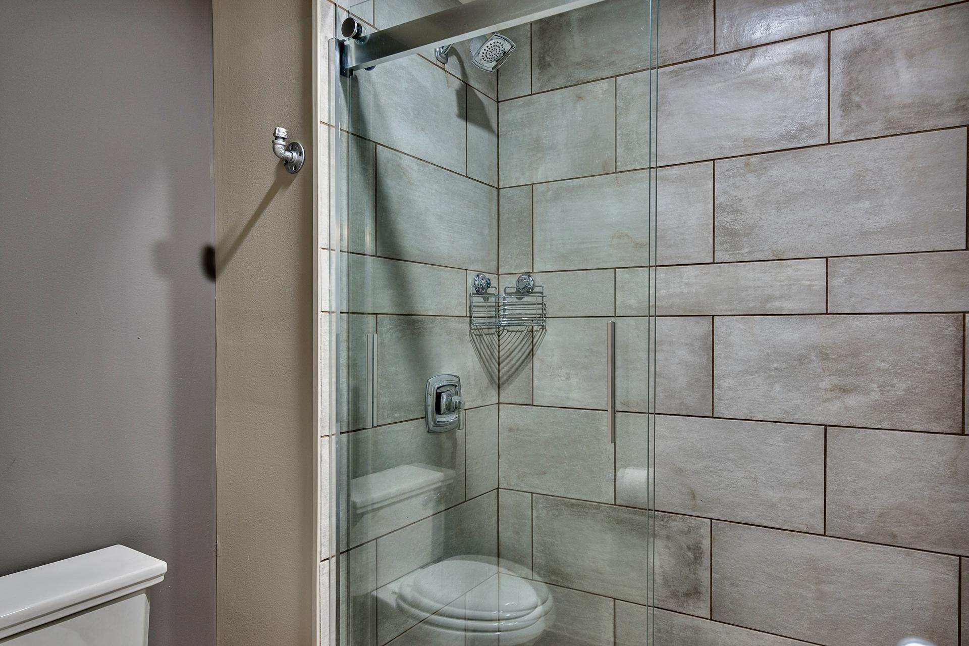 Guest Bathroom, tiled shower